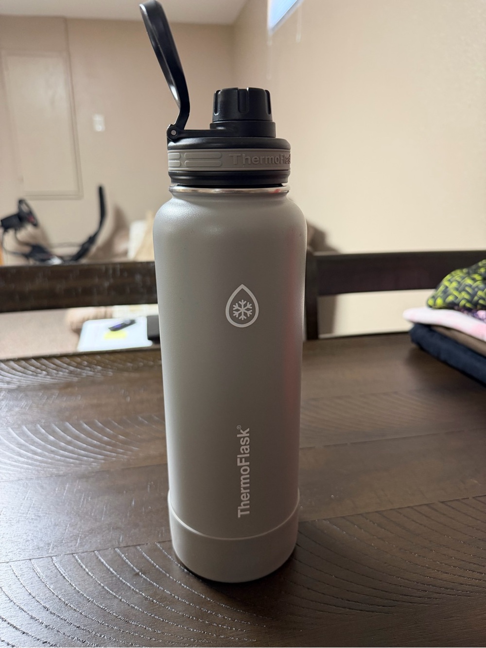 ThermoFlask Grey Insulated Water Bottle